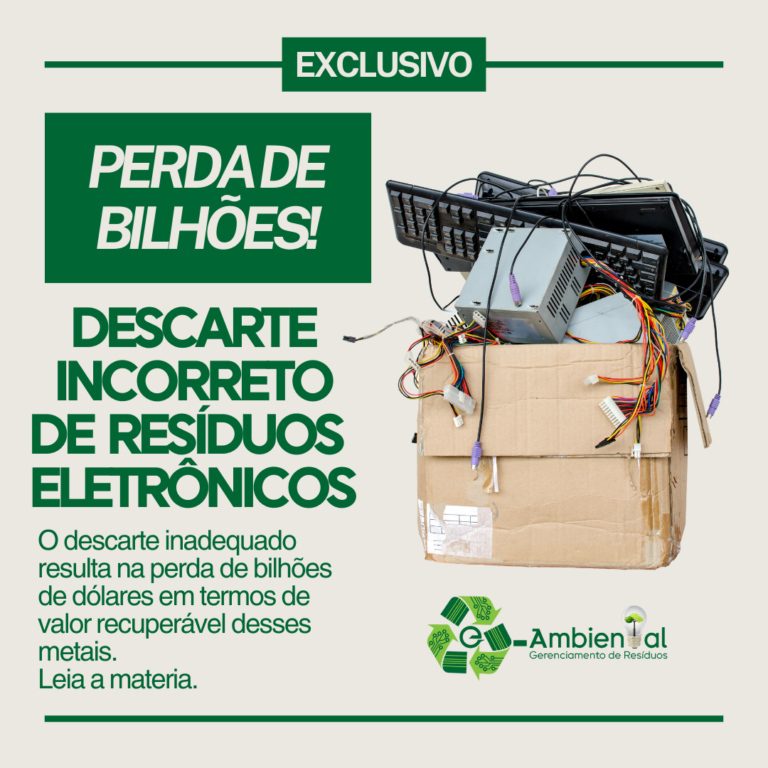 Descarte incorreto de eletrônicos causa perda de bilhões no Mundo.